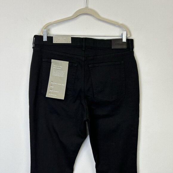 NEW Everlane Feel Good Jeans Womens Size 35 Black High Rise - Picture 9 of 11